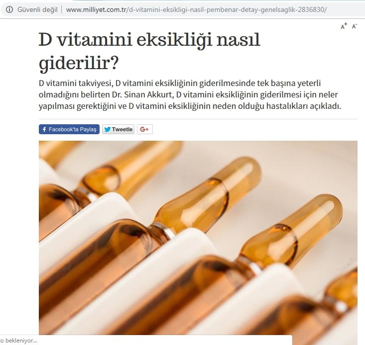 D vitamini eksikliği