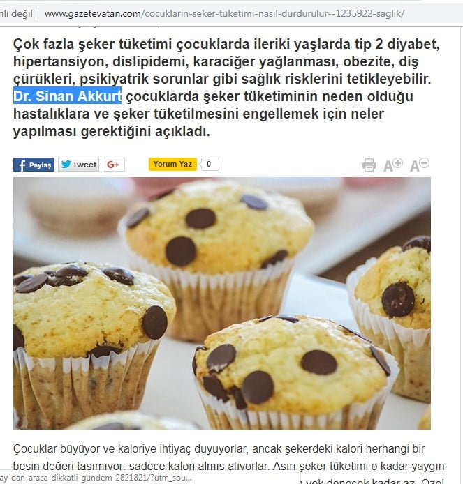 Çocuklarda Şeker Tüketimi - Dr. Sinan Akkurt Çocuklarda Şeker Tüketimi