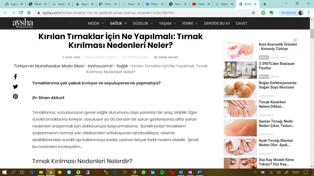 tırnak kırılması - Dr. Sinan Akkurt tırnak kırılması