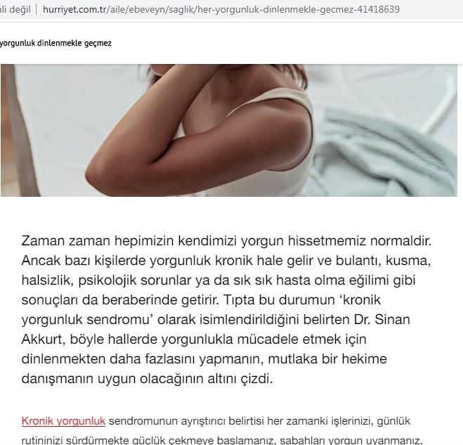 hurriyet.com.tr (002) - Dr. Sinan Akkurt kronik yorgunluk