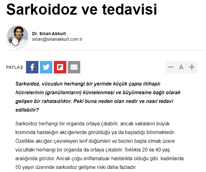 milliyet - Dr. Sinan Akkurt